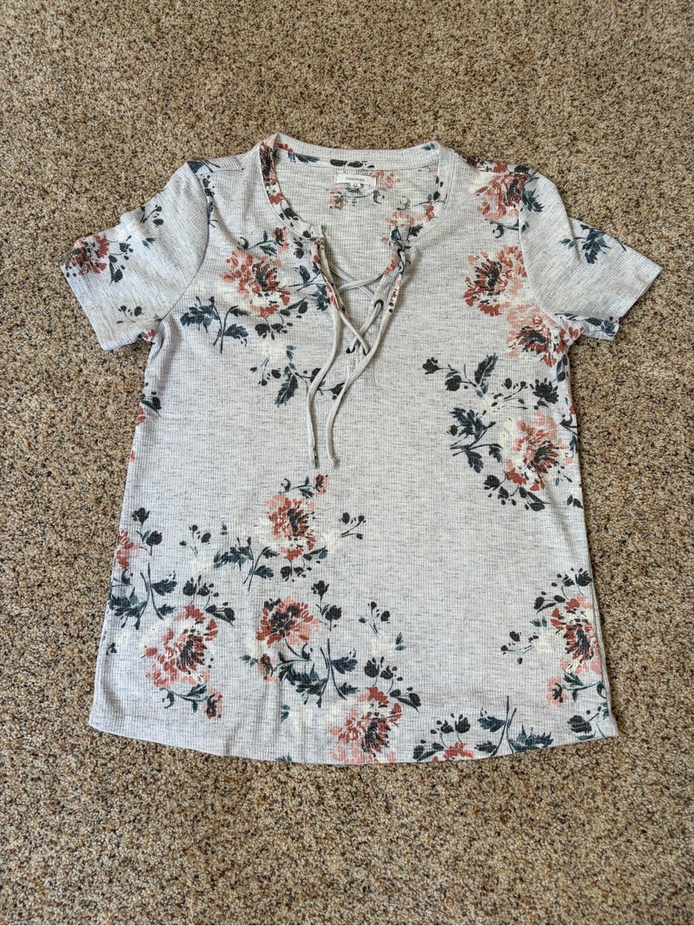 Maurice’s Women’s Flower Blouse with laced string in the front